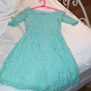 Aqua/Mint Lace Dress
